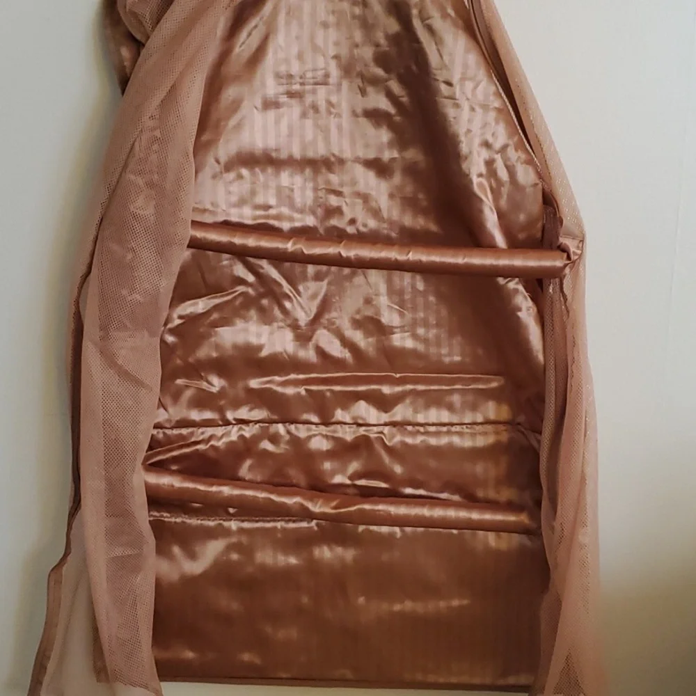 Gold Satin Luggage Garment Bag